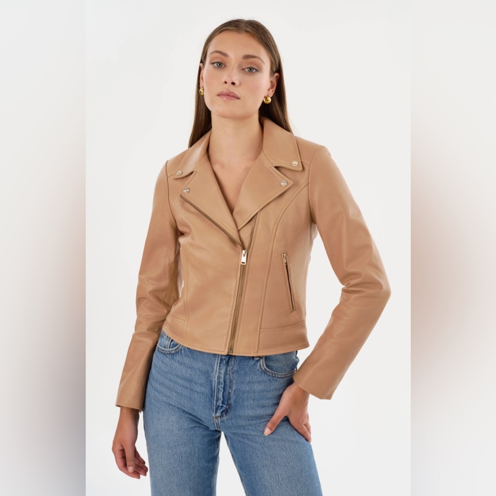 NWT Lamarque Leather Biker Jacket